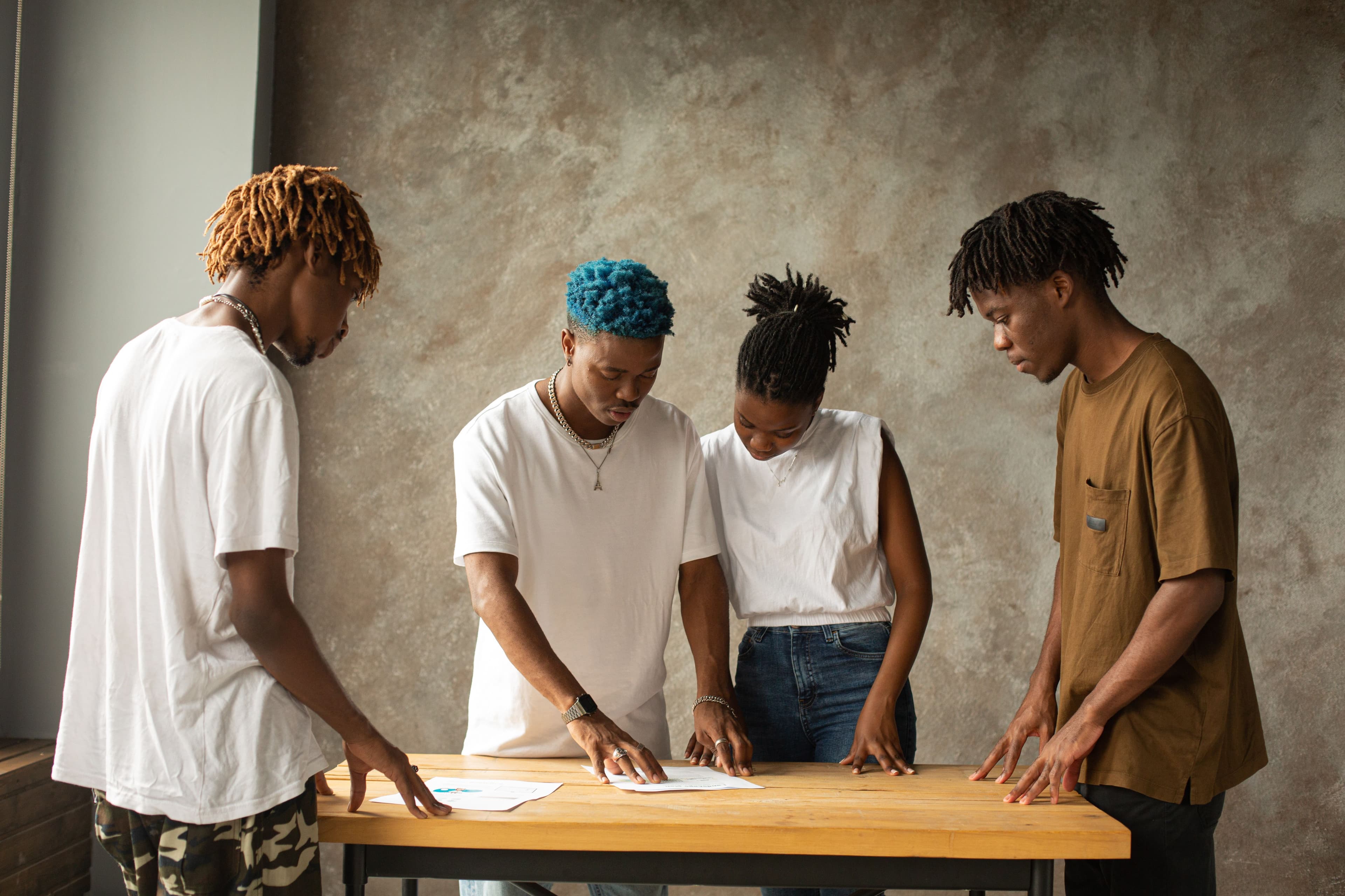 Young leaders working together on a community project